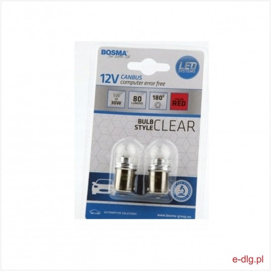 12V 1XLED CREE3535 BA15S CZERWONA 2SZT. -zdjęcie numer 1