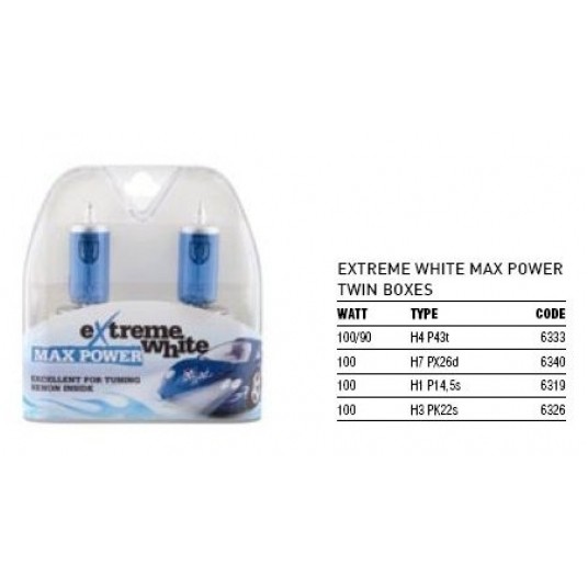 12V H1X2 100W ŻARÓWKA EXTREME WHITE -zdjęcie numer 1