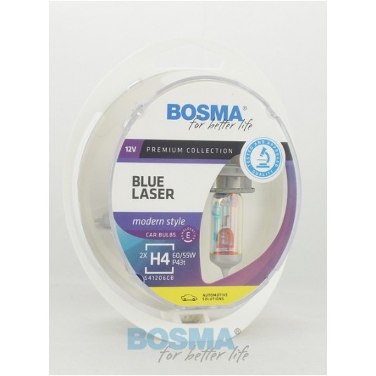 12V H4 60/55W BLUE LASER P43T 2SZT -zdjęcie numer 1