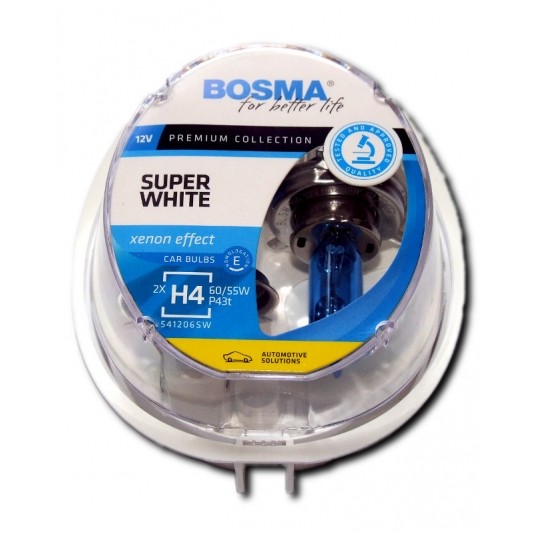 12V H4 60/55W SUPER WHITE P43T 2SZT(6) -zdjęcie numer 1