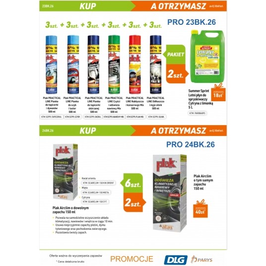 AIRCLIM 150ml DOWOLNY ZAPACH 6 szt + GRATIS 2 szt -zdjęcie numer 1