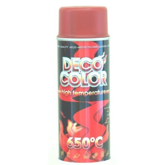 DECO ODPORNY NA TEMP CZERWONY SPRAY 400ML -zdjęcie numer 1