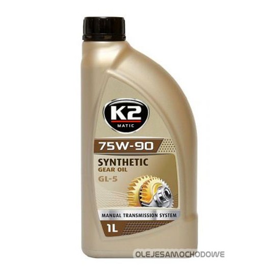 K2 OLEJ 1L 75W90 PRZEKŁADNIOWY SYNTETIC GL5 (12) -zdjęcie numer 1