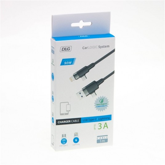 KABEL IPHONE / TYP C - USB / TYP C 1M 3A -zdjęcie numer 1