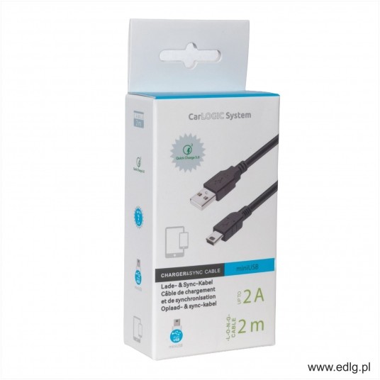 KABEL MINI USB 200CM 2A -zdjęcie numer 1