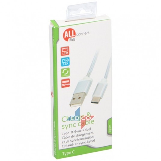 KABEL TYP C 2A 1,2M (24) KABEL NYLON -zdjęcie numer 1