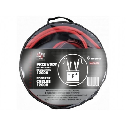 KABLE ROZRUCHOWE 1200A 6M 16mm2 PROFESSIONAL -zdjęcie numer 1