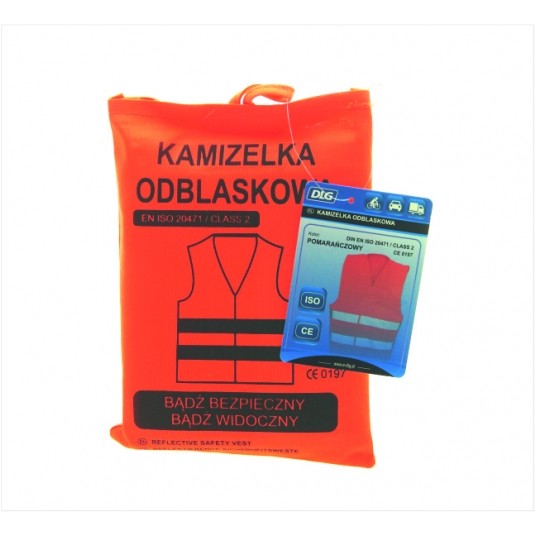 KAMIZELKA ODBL POMARAŃCZOWA SASZETKA -zdjęcie numer 1