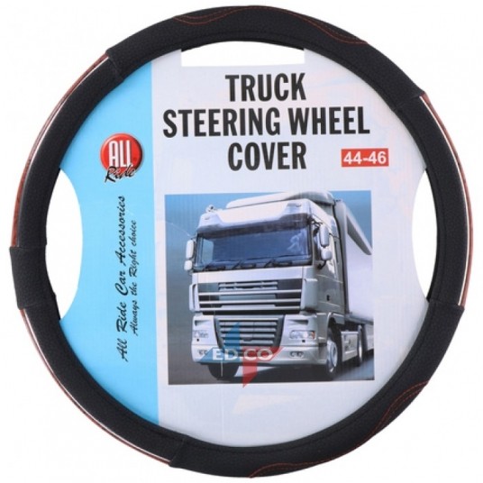 KIEROWNICA 44X46 TRUCK CZARNA/DREWNO -zdjęcie numer 1