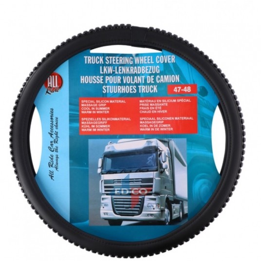 KIEROWNICA 49X51 TRUCK CZARNA MASAŻ BIG -zdjęcie numer 1