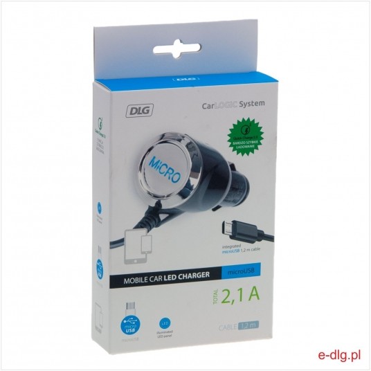 ŁADOWARKA MICRO USB 2,1A 1,2M LED PODŚW. -zdjęcie numer 1