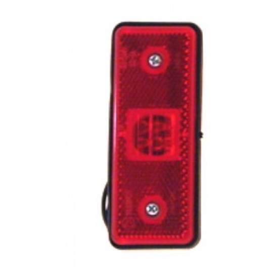 LAMPA 4 DIOD PŁASKA CZERW 12/24V -zdjęcie numer 1