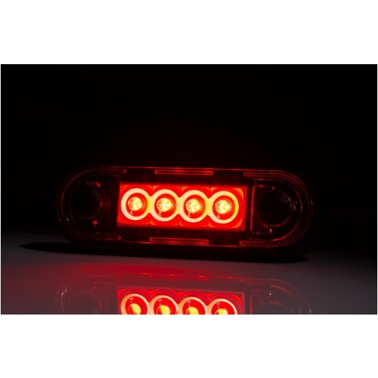 LAMPA OBRYS LED CZERW Z WIĄZK. 0,5M PODKŁ.GUM.OKR. -zdjęcie numer 1