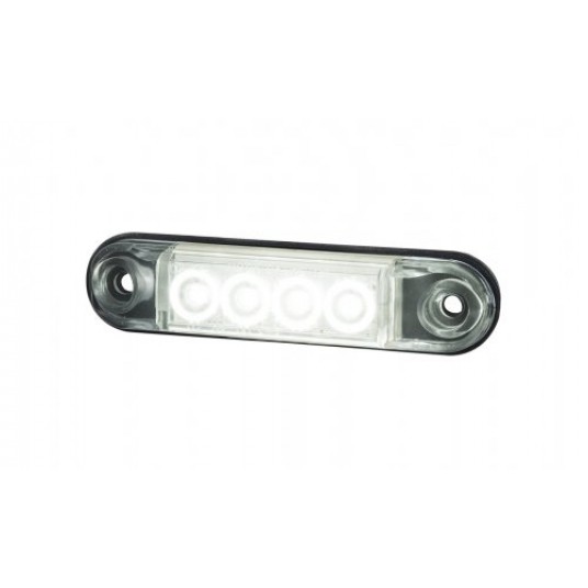 LAMPA OBRYSOWA BIAŁA SLIM DIODOWA 12/24V HOR 88 -zdjęcie numer 1