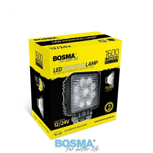 LAMPA ROBOCZA 9xLED 12/24V 27W 1600Lm -zdjęcie numer 1