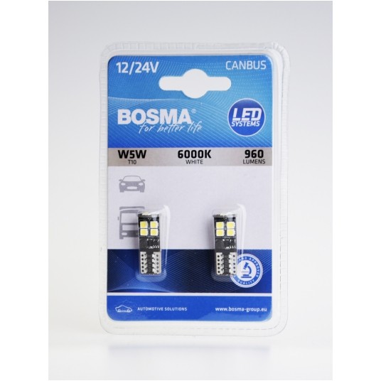 LED 12/24V W5W T10 12W BIAŁA -zdjęcie numer 1