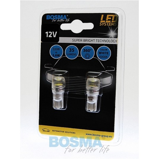 LED 12V 1XSMD T10 BIAŁA 2SZT -zdjęcie numer 1