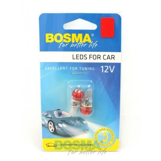 LED 12V 4XLED T10 CZERWONA -zdjęcie numer 1