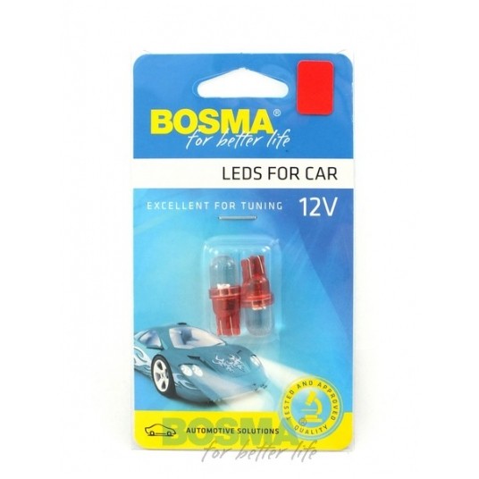 LED 12V 5W BC T10 CZERWONA -zdjęcie numer 1