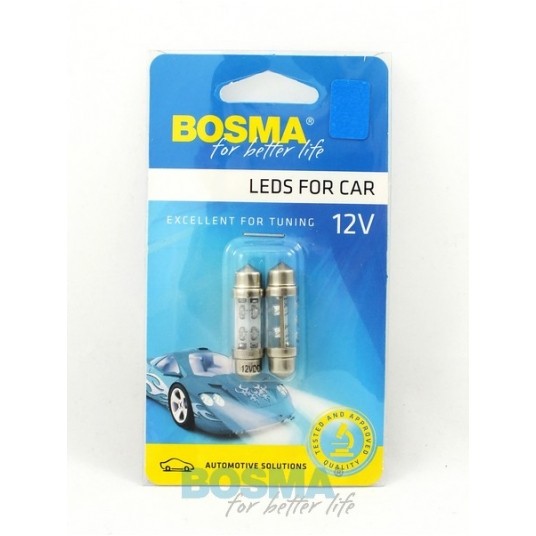 LED 12V RURKA 10X36 4XLED NIEBIESKA -zdjęcie numer 1