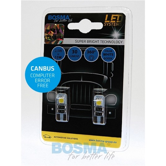 LED 24V 5W T10 CANBUS 2 LED BIAŁA 2SZT -zdjęcie numer 1
