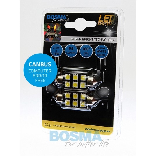 LED 24V 6XSMD SV8,5 15X41 CANBUS BIAŁA 2SZT (5) -zdjęcie numer 1