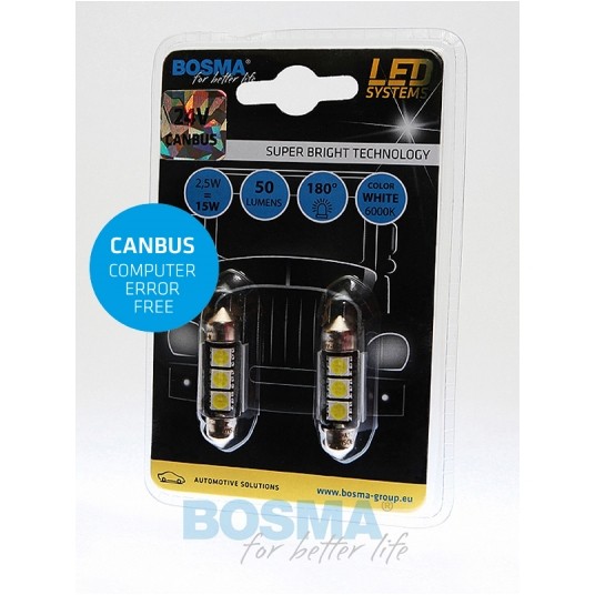 LED 24V SV8,5 13X36 CANBUS BIAŁA 2SZT -zdjęcie numer 1