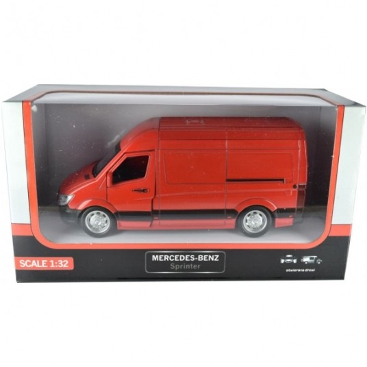 MERCEDES BENZ SPRINTER 1:32 CZERWONY -zdjęcie numer 1