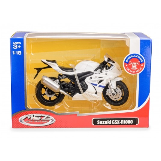 MOTOCYKL SUZUKI GSX-R1000 BIAŁY 1:18 -zdjęcie numer 1