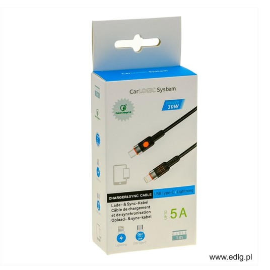 NEW KABEL TYP C - Iphone 100CM BLACK -zdjęcie numer 1