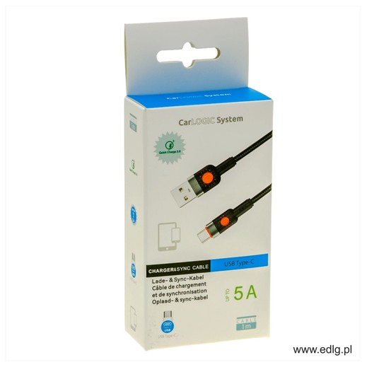 NEW KABEL USB - TYP C 100CM BLACK -zdjęcie numer 1
