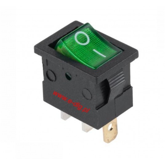 PRZEŁĄCZNIK MK1011 PODŚW ZIEL 15A 12V(10)9030ZI -zdjęcie numer 1