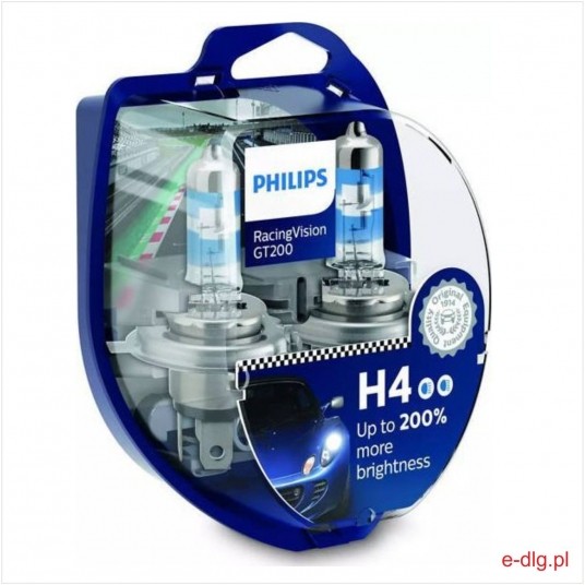 RACING VISION H4 60/55W +200% 12V PHILIPS KPL. -zdjęcie numer 1