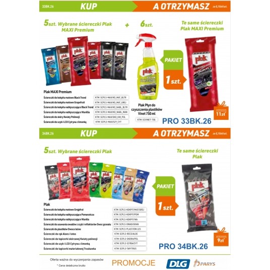 ŚCIERECZKI PLAK 5 SZTUK + 1 GRATIS -zdjęcie numer 1
