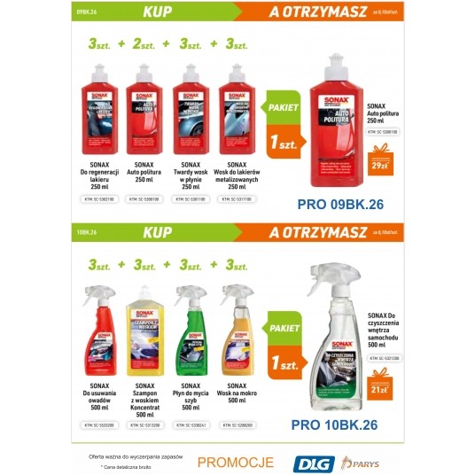 SONAX 3+3+3+3 - SONAX DO WNĘTRZ 1szt GRATIS -zdjęcie numer 1