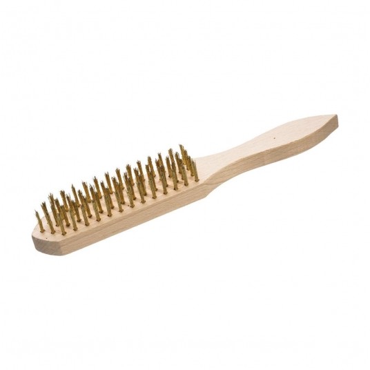 SZCZOTKA DRUCIANA 5 RZĘDOWA MOSIĘŻNA -zdjęcie numer 1