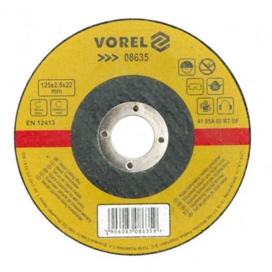TARCZA DO SZLIFOWANIA METALU 125 X 6,0 X 22 (10) -zdjęcie numer 1