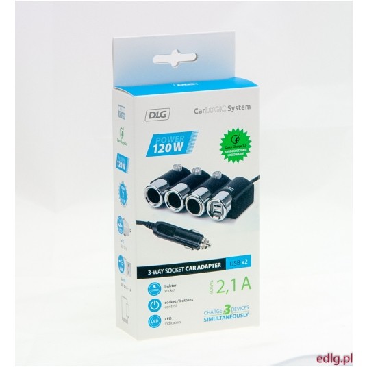 TRÓJNIK 12/24V PLUS DWA USB 2,1A / 1A -zdjęcie numer 1