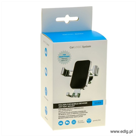 UCHWYT TELEFONU GRAWITACYJNY SILVER -zdjęcie numer 1