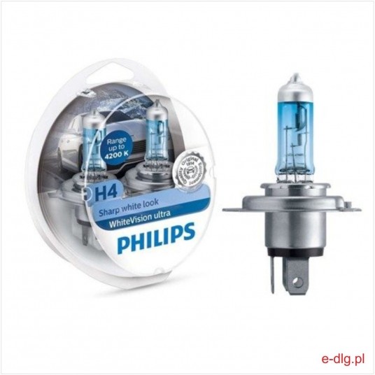 WHITE VISION ULTRA H4 60/55W 12V PHILIPS KPL. -zdjęcie numer 1