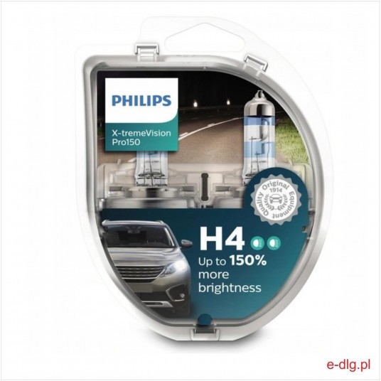 X-TREME VISION H4 60/55W + 150% 12V PHILIPS KPL. -zdjęcie numer 1