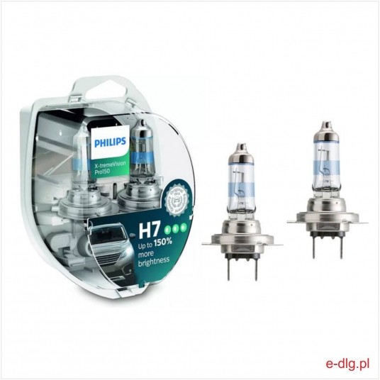 X-TREME VISION H7 55W + 150% 12V PHI. KPL. -zdjęcie numer 1