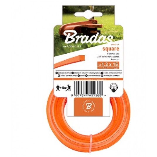 ŻYŁKA TRIMMER KWADRAT 2,4MMX15M ORANGE DO KOSIAREK -zdjęcie numer 1