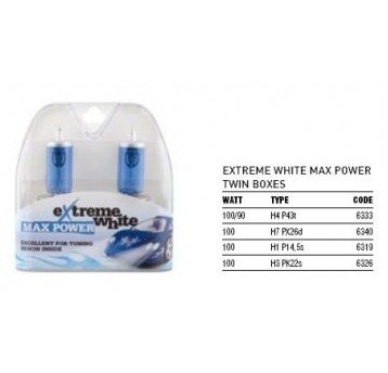 12V H1X2 100W ŻARÓWKA EXTREME WHITE