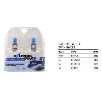12V H3X2 100W ŻARÓWKA EXTREME WHITE