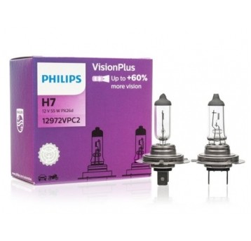 12V H7 55W VISION PLUS +60% KPL. 2 SZT.