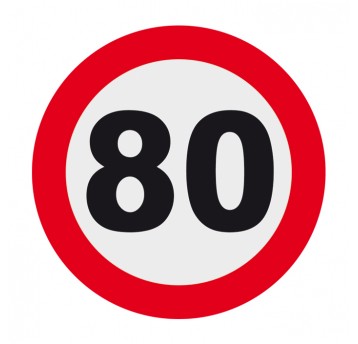 80 OGRANICZENIE PRĘDKOŚCI 10CM