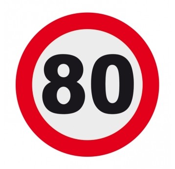 80 OGRANICZENIE PRĘDKOŚCI 10CM