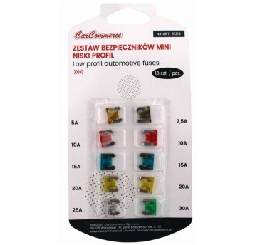 BEZPIECZNIKI MINI NISKI PROFIL 10SZT KPL