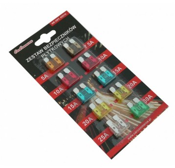 BEZPIECZNIKI PŁASKIE 10SZT KPL